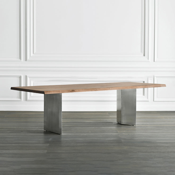 Metal Industrial Rectangle Dining Table Wood Top Table for Kitchen and Dining Room Clearhalo ' dining_table' 'Dining Tables & Seating' 'Dining Tables' 'furn' 'furn_dining_table' 'Furniture' 'furniture_dining_table' 'Kitchen & Dining Furniture' 'kitchen&dining_furn' 'kitchen' 'kitchen_dining_table' 3945626