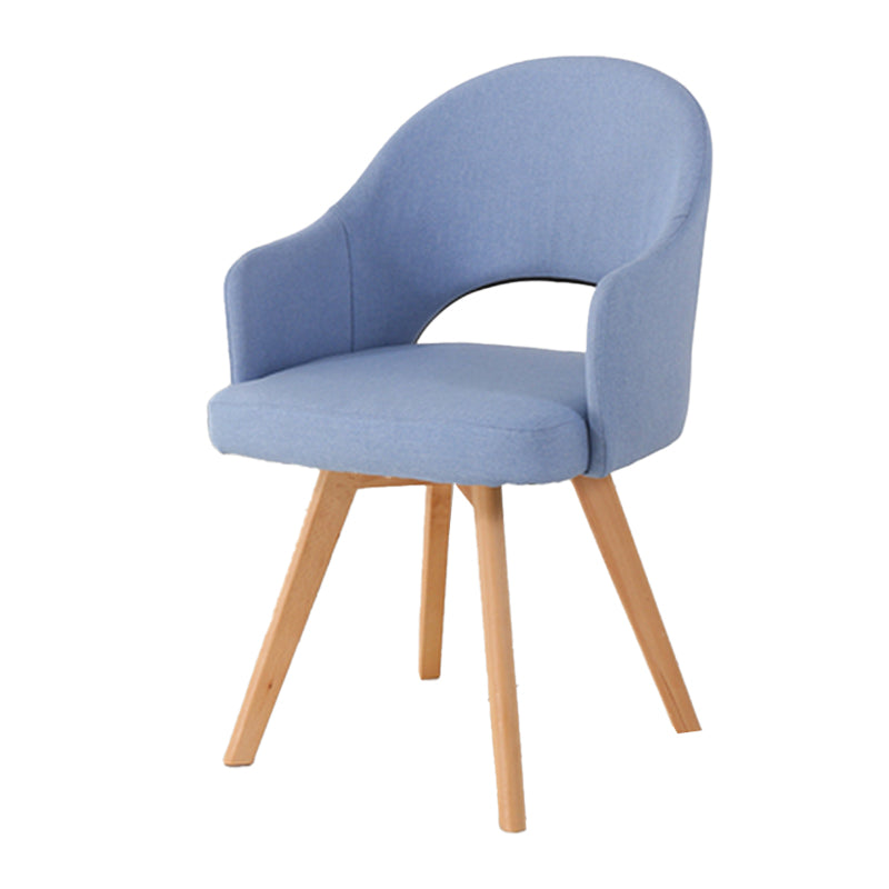 Modern Wooden Dining Chairs Open Back Dining Side Arm Chairs for Kitchen Lake Blue 1 Piece Clearhalo ' kitchen&dining_furn' 'Dining Chairs' 'Dining Tables & Seating' 'dining_chair' 'furn' 'furn_dining_chair' 'Furniture' 'furniture_dining_chair' 'Kitchen & Dining Furniture' 'kitchen' 3950226