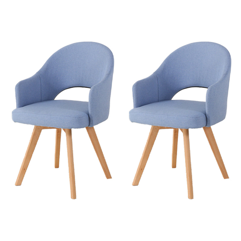 Modern Wooden Dining Chairs Open Back Dining Side Arm Chairs for Kitchen Lake Blue 2 Piece Set Clearhalo ' kitchen&dining_furn' 'Dining Chairs' 'Dining Tables & Seating' 'dining_chair' 'furn' 'furn_dining_chair' 'Furniture' 'furniture_dining_chair' 'Kitchen & Dining Furniture' 'kitchen' 3950227