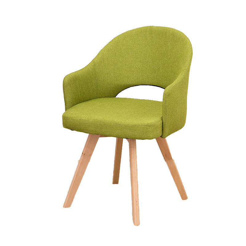 Modern Wooden Dining Chairs Open Back Dining Side Arm Chairs for Kitchen Green 1 Piece Clearhalo ' kitchen&dining_furn' 'Dining Chairs' 'Dining Tables & Seating' 'dining_chair' 'furn' 'furn_dining_chair' 'Furniture' 'furniture_dining_chair' 'Kitchen & Dining Furniture' 'kitchen' 3950231