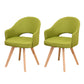 Modern Wooden Dining Chairs Open Back Dining Side Arm Chairs for Kitchen Green 2 Piece Set Clearhalo ' kitchen&dining_furn' 'Dining Chairs' 'Dining Tables & Seating' 'dining_chair' 'furn' 'furn_dining_chair' 'Furniture' 'furniture_dining_chair' 'Kitchen & Dining Furniture' 'kitchen' 3950233