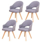 Modern Wooden Dining Chairs Open Back Dining Side Arm Chairs for Kitchen Light Gray 4 Piece Set Clearhalo ' kitchen&dining_furn' 'Dining Chairs' 'Dining Tables & Seating' 'dining_chair' 'furn' 'furn_dining_chair' 'Furniture' 'furniture_dining_chair' 'Kitchen & Dining Furniture' 'kitchen' 3950235