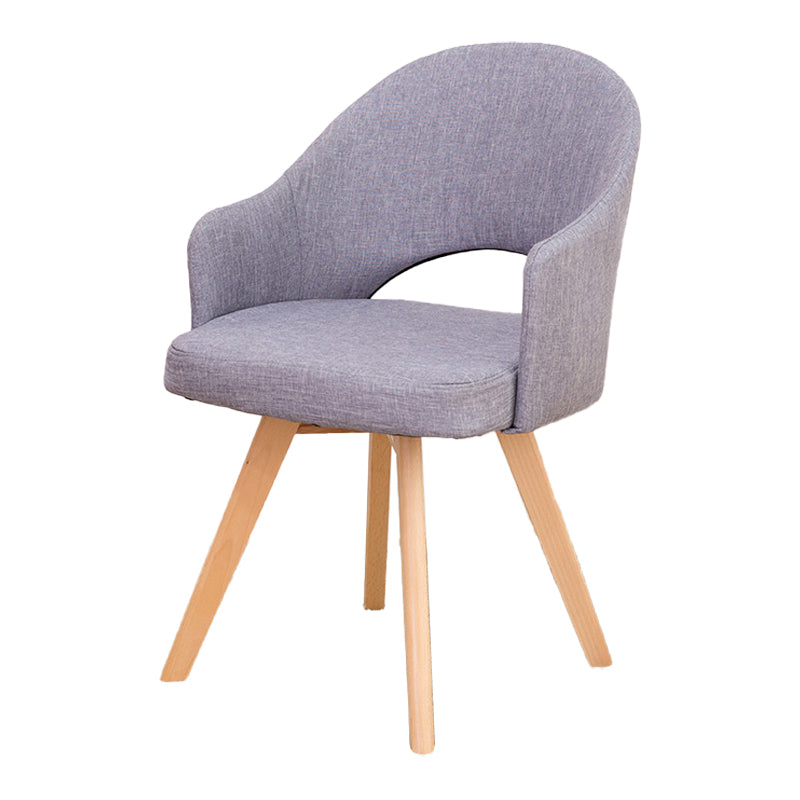 Modern Wooden Dining Chairs Open Back Dining Side Arm Chairs for Kitchen Light Gray 1 Piece Clearhalo ' kitchen&dining_furn' 'Dining Chairs' 'Dining Tables & Seating' 'dining_chair' 'furn' 'furn_dining_chair' 'Furniture' 'furniture_dining_chair' 'Kitchen & Dining Furniture' 'kitchen' 3950237