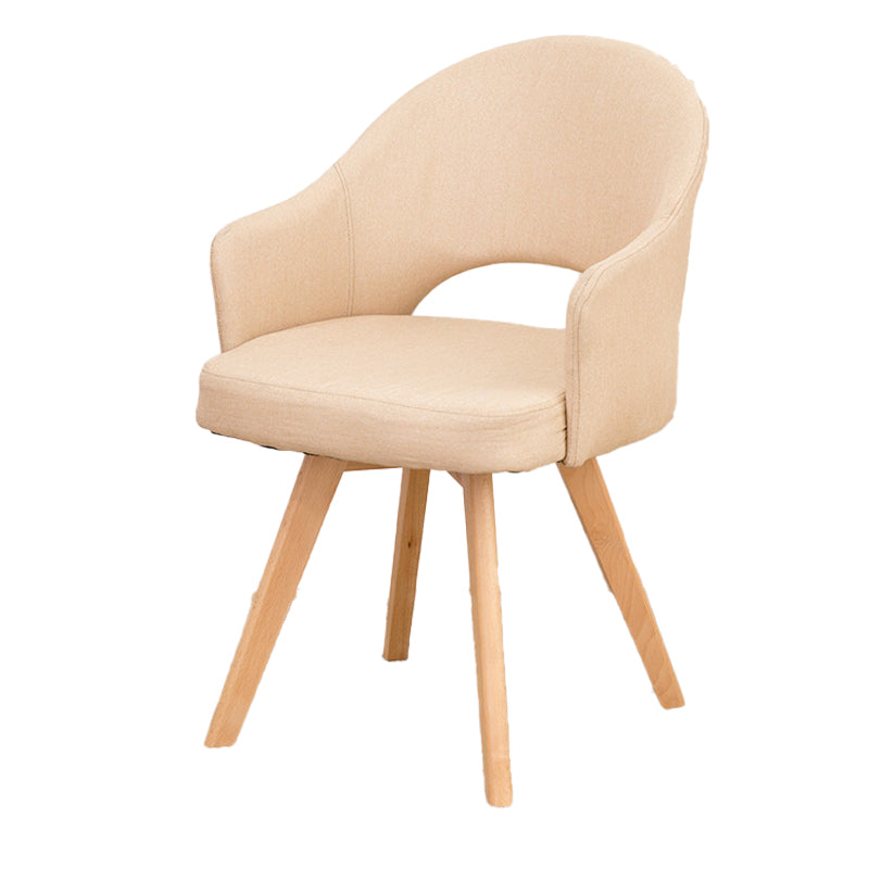 Modern Wooden Dining Chairs Open Back Dining Side Arm Chairs for Kitchen Khaki 1 Piece Clearhalo ' kitchen&dining_furn' 'Dining Chairs' 'Dining Tables & Seating' 'dining_chair' 'furn' 'furn_dining_chair' 'Furniture' 'furniture_dining_chair' 'Kitchen & Dining Furniture' 'kitchen' 3950243