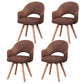 Modern Wooden Dining Chairs Open Back Dining Side Arm Chairs for Kitchen Brown 4 Piece Set Clearhalo ' kitchen&dining_furn' 'Dining Chairs' 'Dining Tables & Seating' 'dining_chair' 'furn' 'furn_dining_chair' 'Furniture' 'furniture_dining_chair' 'Kitchen & Dining Furniture' 'kitchen' 3950247