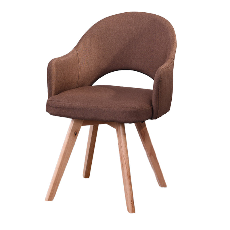 Modern Wooden Dining Chairs Open Back Dining Side Arm Chairs for Kitchen Brown 1 Piece Clearhalo ' kitchen&dining_furn' 'Dining Chairs' 'Dining Tables & Seating' 'dining_chair' 'furn' 'furn_dining_chair' 'Furniture' 'furniture_dining_chair' 'Kitchen & Dining Furniture' 'kitchen' 3950250