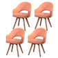 Modern Wooden Dining Chairs Open Back Dining Side Arm Chairs for Kitchen Orange 4 Piece Set Clearhalo ' kitchen&dining_furn' 'Dining Chairs' 'Dining Tables & Seating' 'dining_chair' 'furn' 'furn_dining_chair' 'Furniture' 'furniture_dining_chair' 'Kitchen & Dining Furniture' 'kitchen' 3950258