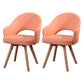 Modern Wooden Dining Chairs Open Back Dining Side Arm Chairs for Kitchen Orange 2 Piece Set Clearhalo ' kitchen&dining_furn' 'Dining Chairs' 'Dining Tables & Seating' 'dining_chair' 'furn' 'furn_dining_chair' 'Furniture' 'furniture_dining_chair' 'Kitchen & Dining Furniture' 'kitchen' 3950260