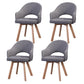Modern Wooden Dining Chairs Open Back Dining Side Arm Chairs for Kitchen Dark Gray 4 Piece Set Clearhalo ' kitchen&dining_furn' 'Dining Chairs' 'Dining Tables & Seating' 'dining_chair' 'furn' 'furn_dining_chair' 'Furniture' 'furniture_dining_chair' 'Kitchen & Dining Furniture' 'kitchen' 3950264