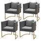 Contemporary Style Upholstered Armless Dining Chairs Solid Back Chairs for Home Grey 4 Piece Set Clearhalo ' kitchen&dining_furn' 'Dining Chairs' 'Dining Tables & Seating' 'dining_chair' 'furn' 'furn_dining_chair' 'Furniture' 'furniture_dining_chair' 'Kitchen & Dining Furniture' 'kitchen' 3950272