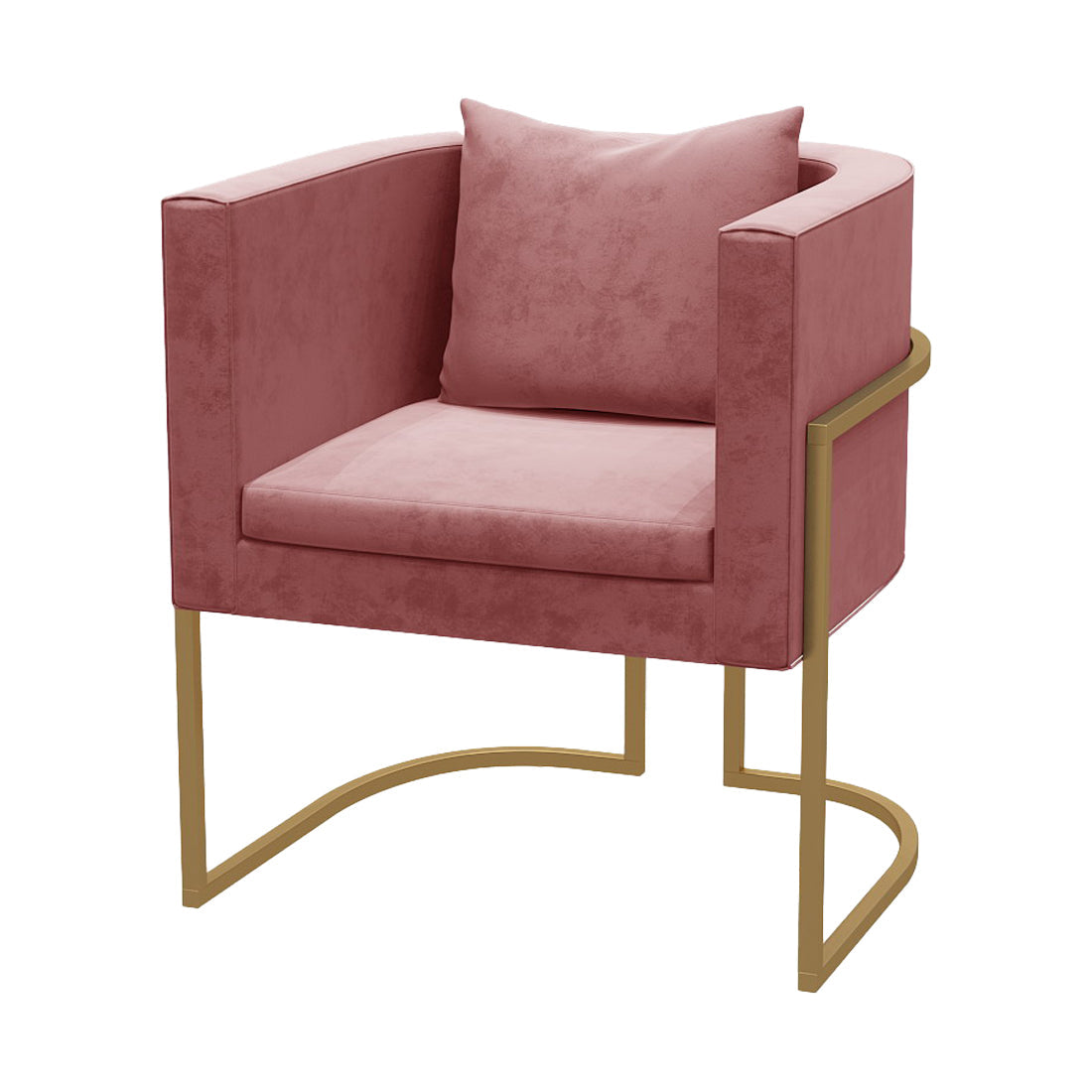 Contemporary Style Upholstered Armless Dining Chairs Solid Back Chairs for Home Pink 1 Piece Clearhalo ' kitchen&dining_furn' 'Dining Chairs' 'Dining Tables & Seating' 'dining_chair' 'furn' 'furn_dining_chair' 'Furniture' 'furniture_dining_chair' 'Kitchen & Dining Furniture' 'kitchen' 3950274