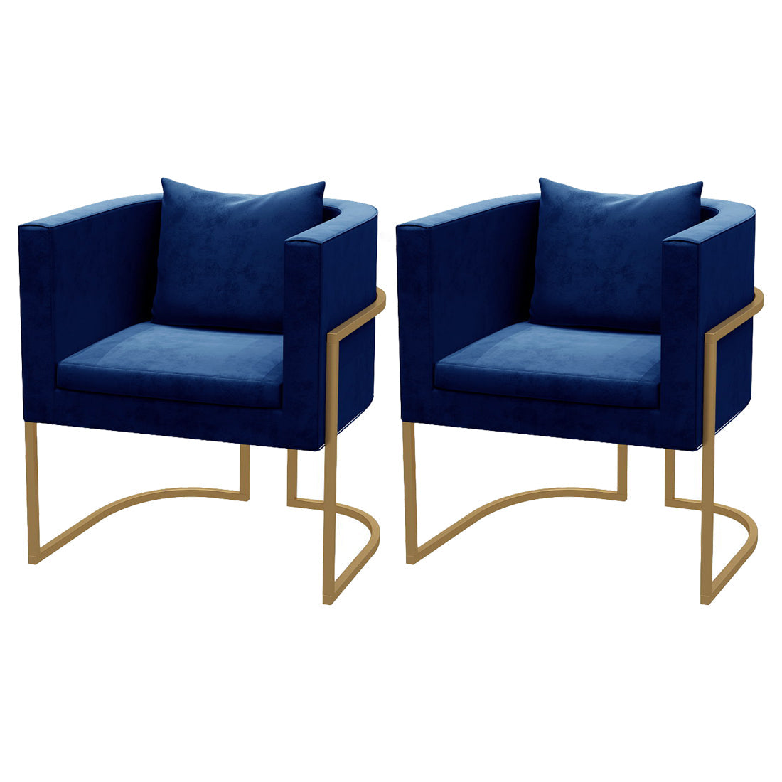 Contemporary Style Upholstered Armless Dining Chairs Solid Back Chairs for Home Dark Blue 2 Piece Set Clearhalo ' kitchen&dining_furn' 'Dining Chairs' 'Dining Tables & Seating' 'dining_chair' 'furn' 'furn_dining_chair' 'Furniture' 'furniture_dining_chair' 'Kitchen & Dining Furniture' 'kitchen' 3950282