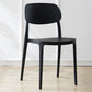 Scandinavian Plastic Armless Dining Chairs Stackable Open Back Side Chair Black 1 Piece Clearhalo ' kitchen&dining_furn' 'Dining Chairs' 'Dining Tables & Seating' 'dining_chair' 'furn' 'furn_dining_chair' 'Furniture' 'furniture_dining_chair' 'Kitchen & Dining Furniture' 'kitchen' 3950291
