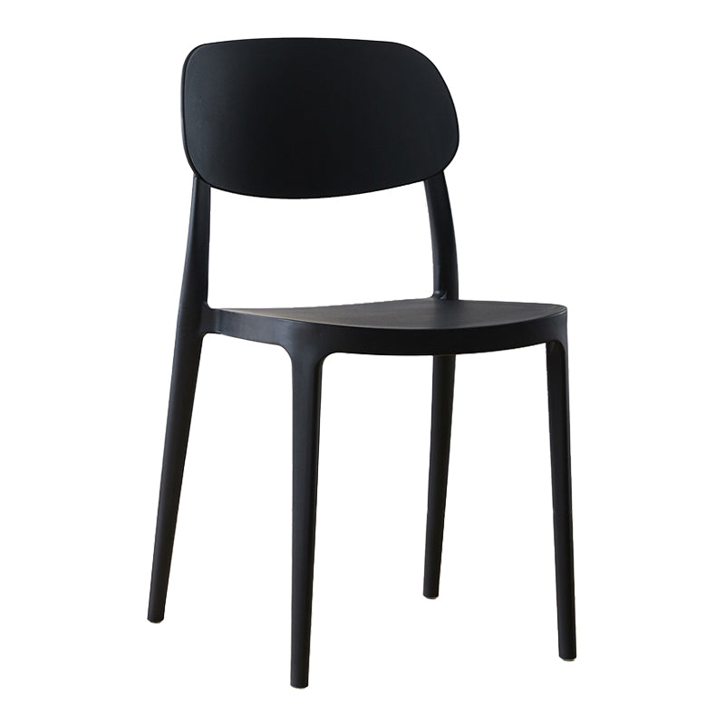 Scandinavian Plastic Armless Dining Chairs Stackable Open Back Side Chair Clearhalo ' kitchen&dining_furn' 'Dining Chairs' 'Dining Tables & Seating' 'dining_chair' 'furn' 'furn_dining_chair' 'Furniture' 'furniture_dining_chair' 'Kitchen & Dining Furniture' 'kitchen' 3950298