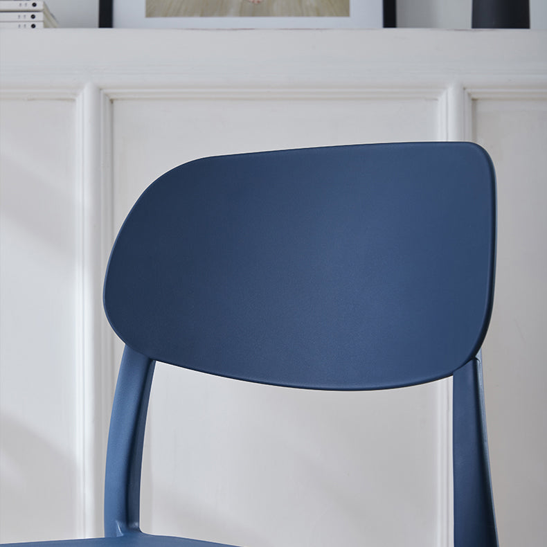 Scandinavian Plastic Armless Dining Chairs Stackable Open Back Side Chair Clearhalo ' kitchen&dining_furn' 'Dining Chairs' 'Dining Tables & Seating' 'dining_chair' 'furn' 'furn_dining_chair' 'Furniture' 'furniture_dining_chair' 'Kitchen & Dining Furniture' 'kitchen' 3950300