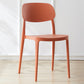 Scandinavian Plastic Armless Dining Chairs Stackable Open Back Side Chair Orange 1 Piece Clearhalo ' kitchen&dining_furn' 'Dining Chairs' 'Dining Tables & Seating' 'dining_chair' 'furn' 'furn_dining_chair' 'Furniture' 'furniture_dining_chair' 'Kitchen & Dining Furniture' 'kitchen' 3950311