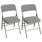 Industrial Style Folding Upholstered Side Chairs Open Back Dining Side Chairs Grey 2 Piece Set Clearhalo ' kitchen&dining_furn' 'Dining Chairs' 'Dining Tables & Seating' 'dining_chair' 'furn' 'furn_dining_chair' 'Furniture' 'furniture_dining_chair' 'Kitchen & Dining Furniture' 'kitchen' 3950337