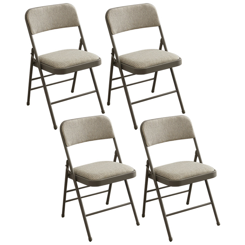 Industrial Style Folding Upholstered Side Chairs Open Back Dining Side Chairs Beige 4 Piece Set Clearhalo ' kitchen&dining_furn' 'Dining Chairs' 'Dining Tables & Seating' 'dining_chair' 'furn' 'furn_dining_chair' 'Furniture' 'furniture_dining_chair' 'Kitchen & Dining Furniture' 'kitchen' 3950341