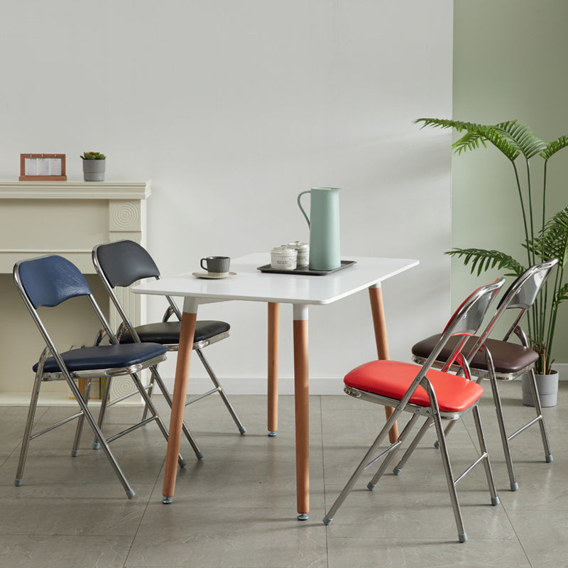 Industrial Style PU Leather Dining Chairs Open Back Dining Side Chairs for Home Clearhalo ' kitchen&dining_furn' 'Dining Chairs' 'Dining Tables & Seating' 'dining_chair' 'furn' 'furn_dining_chair' 'Furniture' 'furniture_dining_chair' 'Kitchen & Dining Furniture' 'kitchen' 3950349