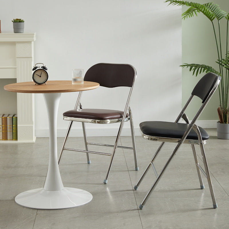 Industrial Style PU Leather Dining Chairs Open Back Dining Side Chairs for Home Clearhalo ' kitchen&dining_furn' 'Dining Chairs' 'Dining Tables & Seating' 'dining_chair' 'furn' 'furn_dining_chair' 'Furniture' 'furniture_dining_chair' 'Kitchen & Dining Furniture' 'kitchen' 3950350