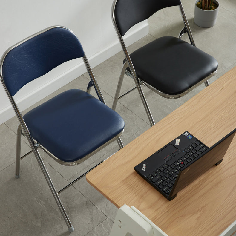 Industrial Style PU Leather Dining Chairs Open Back Dining Side Chairs for Home Clearhalo ' kitchen&dining_furn' 'Dining Chairs' 'Dining Tables & Seating' 'dining_chair' 'furn' 'furn_dining_chair' 'Furniture' 'furniture_dining_chair' 'Kitchen & Dining Furniture' 'kitchen' 3950368