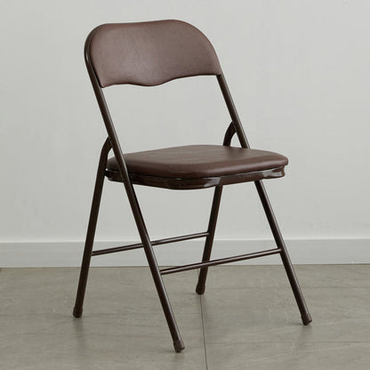 Industrial Style PU Leather Dining Chairs Open Back Dining Side Chairs for Home Brown 1 Piece Black Clearhalo ' kitchen&dining_furn' 'Dining Chairs' 'Dining Tables & Seating' 'dining_chair' 'furn' 'furn_dining_chair' 'Furniture' 'furniture_dining_chair' 'Kitchen & Dining Furniture' 'kitchen' 3950370