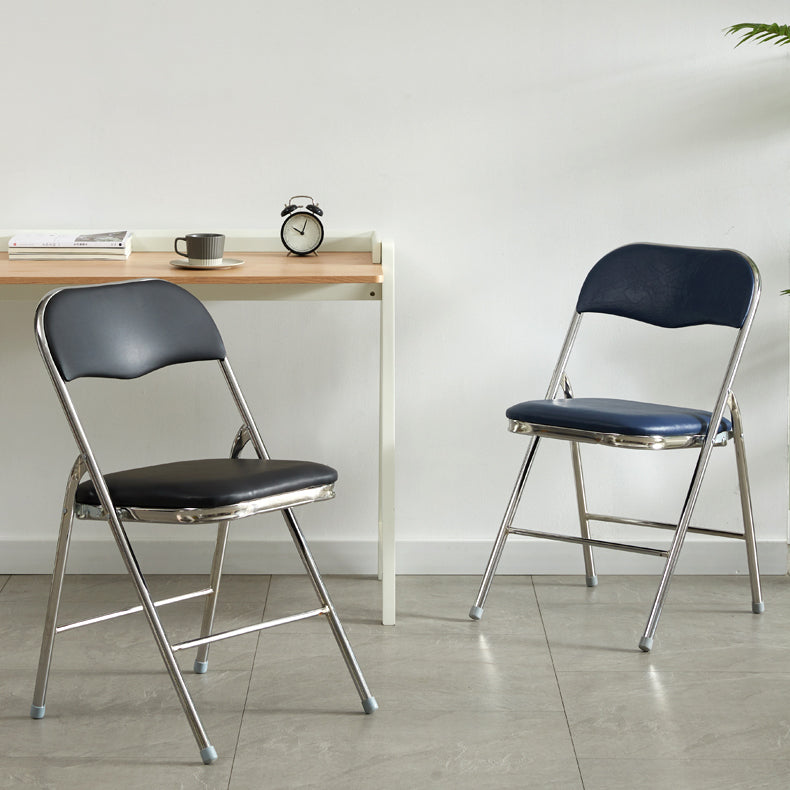 Industrial Style PU Leather Dining Chairs Open Back Dining Side Chairs for Home Clearhalo ' kitchen&dining_furn' 'Dining Chairs' 'Dining Tables & Seating' 'dining_chair' 'furn' 'furn_dining_chair' 'Furniture' 'furniture_dining_chair' 'Kitchen & Dining Furniture' 'kitchen' 3950371