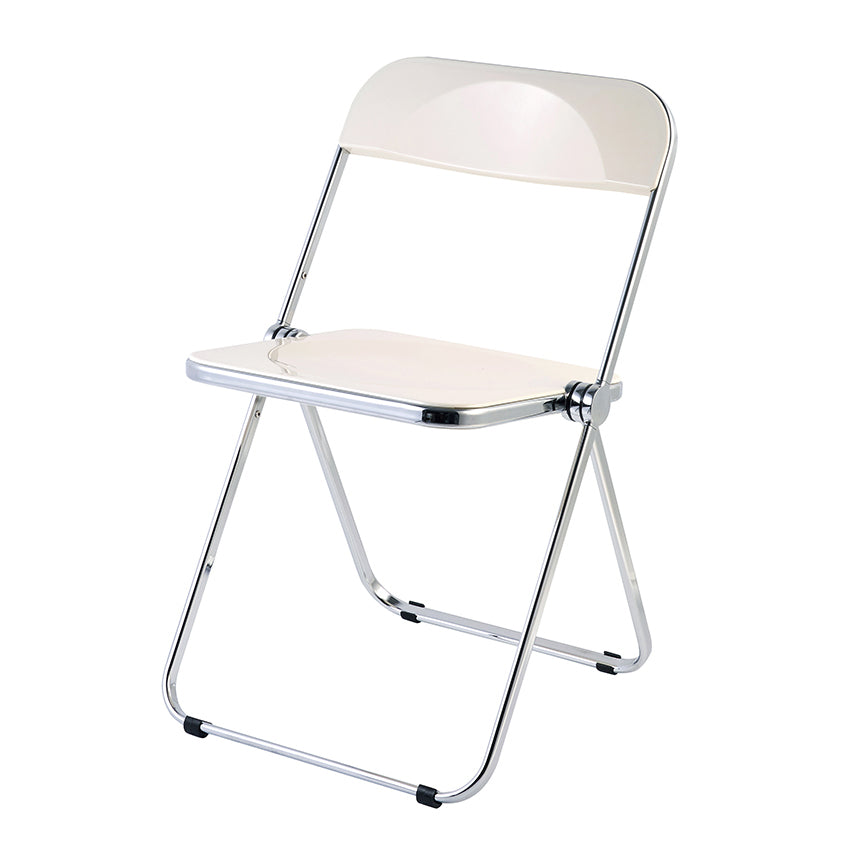 Contemporary Style Folding Armless Side Chair Open Back Single Dining Side Chair White Clearhalo ' kitchen&dining_furn' 'Dining Chairs' 'Dining Tables & Seating' 'dining_chair' 'furn' 'furn_dining_chair' 'Furniture' 'furniture_dining_chair' 'Kitchen & Dining Furniture' 'kitchen' 3950383