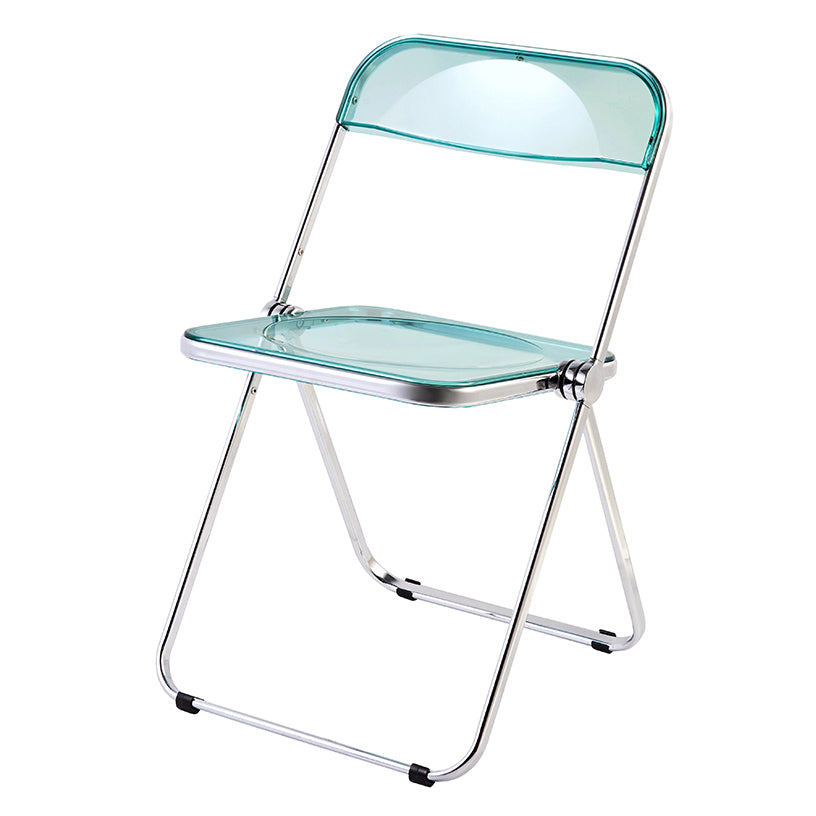 Contemporary Style Folding Armless Side Chair Open Back Single Dining Side Chair Blue Clearhalo ' kitchen&dining_furn' 'Dining Chairs' 'Dining Tables & Seating' 'dining_chair' 'furn' 'furn_dining_chair' 'Furniture' 'furniture_dining_chair' 'Kitchen & Dining Furniture' 'kitchen' 3950389