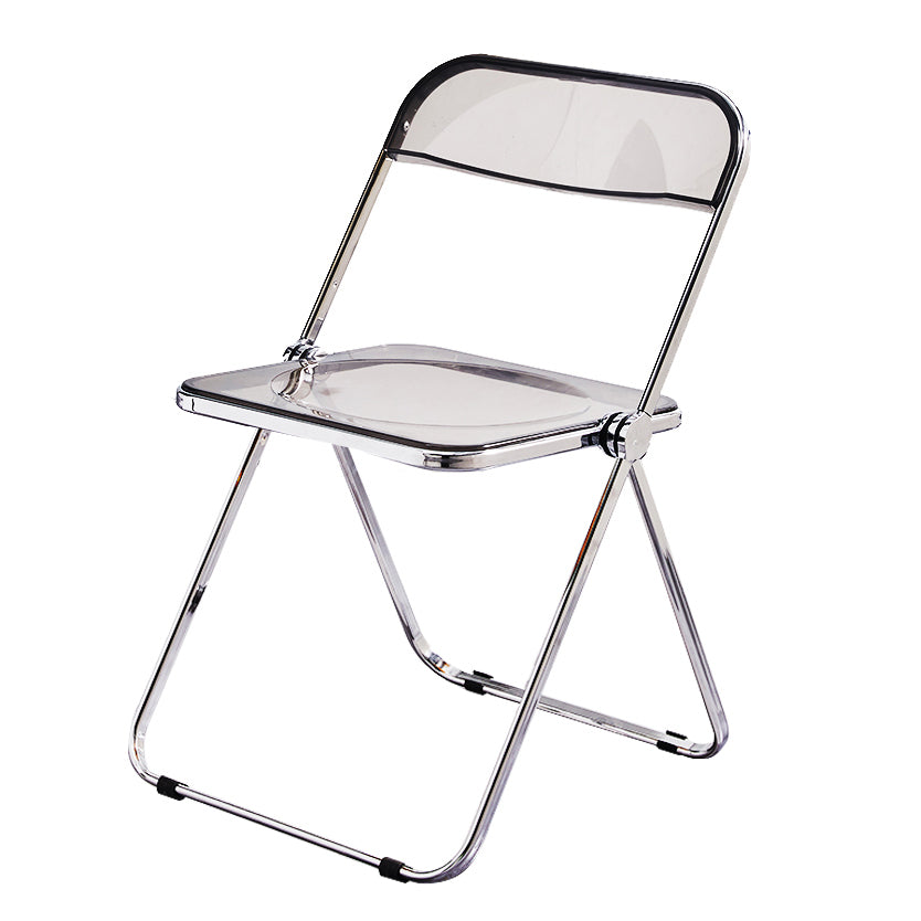 Contemporary Style Folding Armless Side Chair Open Back Single Dining Side Chair Smoke Gray Clearhalo ' kitchen&dining_furn' 'Dining Chairs' 'Dining Tables & Seating' 'dining_chair' 'furn' 'furn_dining_chair' 'Furniture' 'furniture_dining_chair' 'Kitchen & Dining Furniture' 'kitchen' 3950394