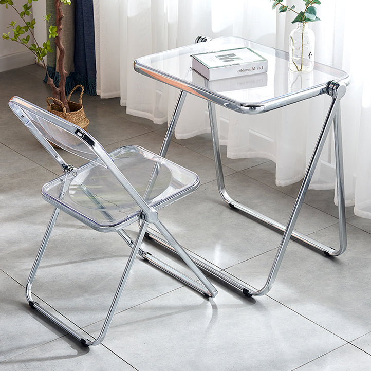 Contemporary Style Folding Armless Side Chair Open Back Single Dining Side Chair Clearhalo ' kitchen&dining_furn' 'Dining Chairs' 'Dining Tables & Seating' 'dining_chair' 'furn' 'furn_dining_chair' 'Furniture' 'furniture_dining_chair' 'Kitchen & Dining Furniture' 'kitchen' 3950399