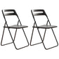 Modern Style Plastic Dining Armless Chairs Open Back Dining Side Chairs for Home Use Black 2 Piece Set Clearhalo ' kitchen&dining_furn' 'Dining Chairs' 'Dining Tables & Seating' 'dining_chair' 'furn' 'furn_dining_chair' 'Furniture' 'furniture_dining_chair' 'Kitchen & Dining Furniture' 'kitchen' 3950408