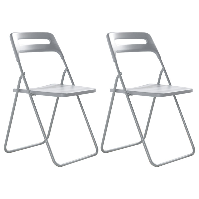Modern Style Plastic Dining Armless Chairs Open Back Dining Side Chairs for Home Use Grey 2 Piece Set Clearhalo ' kitchen&dining_furn' 'Dining Chairs' 'Dining Tables & Seating' 'dining_chair' 'furn' 'furn_dining_chair' 'Furniture' 'furniture_dining_chair' 'Kitchen & Dining Furniture' 'kitchen' 3950414