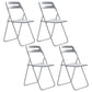 Modern Style Plastic Dining Armless Chairs Open Back Dining Side Chairs for Home Use Grey 4 Piece Set Clearhalo ' kitchen&dining_furn' 'Dining Chairs' 'Dining Tables & Seating' 'dining_chair' 'furn' 'furn_dining_chair' 'Furniture' 'furniture_dining_chair' 'Kitchen & Dining Furniture' 'kitchen' 3950416