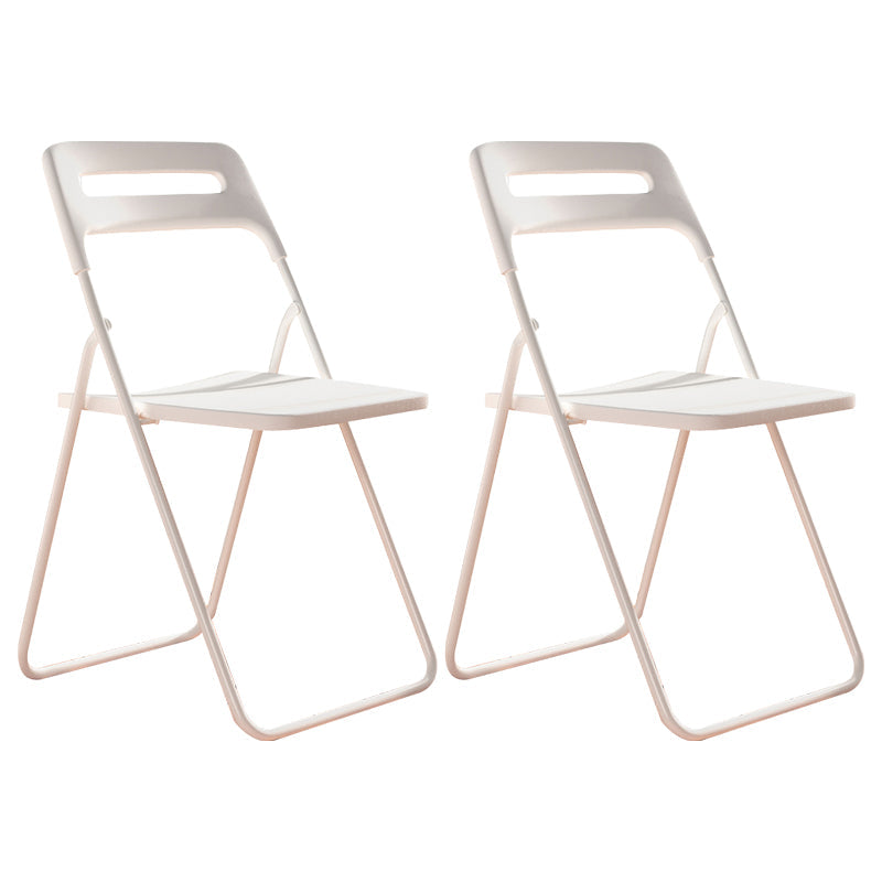 Modern Style Plastic Dining Armless Chairs Open Back Dining Side Chairs for Home Use White 2 Piece Set Clearhalo ' kitchen&dining_furn' 'Dining Chairs' 'Dining Tables & Seating' 'dining_chair' 'furn' 'furn_dining_chair' 'Furniture' 'furniture_dining_chair' 'Kitchen & Dining Furniture' 'kitchen' 3950421