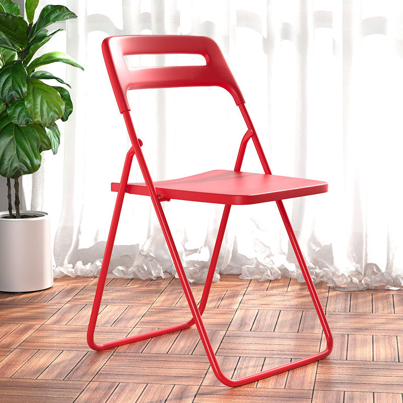 Modern Style Plastic Dining Armless Chairs Open Back Dining Side Chairs for Home Use Red 1 Piece Clearhalo ' kitchen&dining_furn' 'Dining Chairs' 'Dining Tables & Seating' 'dining_chair' 'furn' 'furn_dining_chair' 'Furniture' 'furniture_dining_chair' 'Kitchen & Dining Furniture' 'kitchen' 3950424