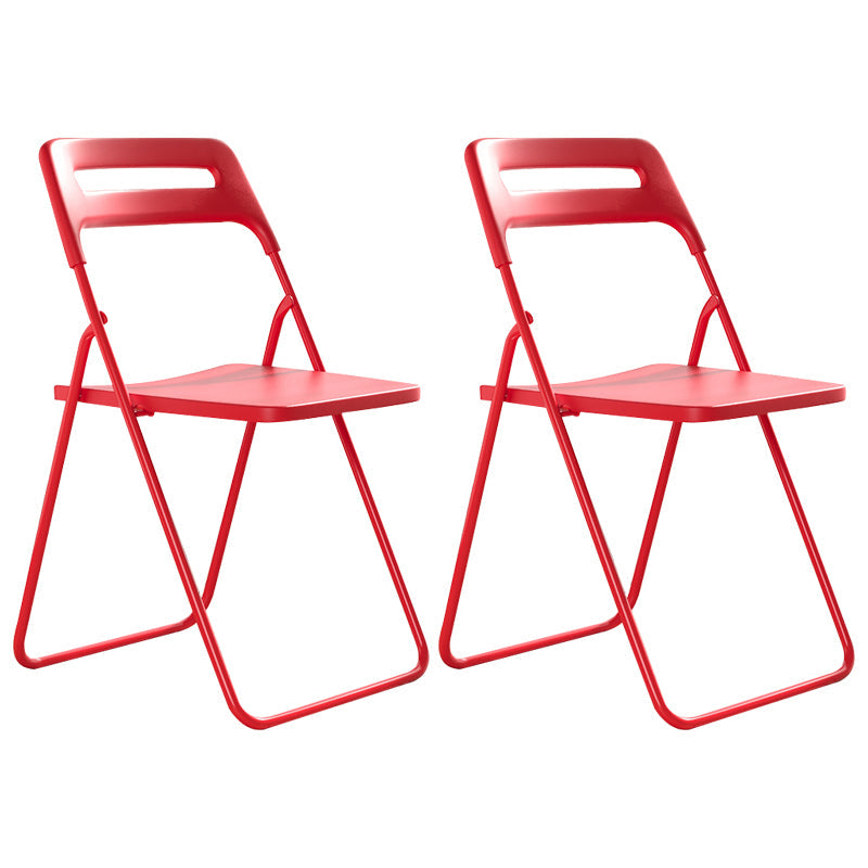 Modern Style Plastic Dining Armless Chairs Open Back Dining Side Chairs for Home Use Red 2 Piece Set Clearhalo ' kitchen&dining_furn' 'Dining Chairs' 'Dining Tables & Seating' 'dining_chair' 'furn' 'furn_dining_chair' 'Furniture' 'furniture_dining_chair' 'Kitchen & Dining Furniture' 'kitchen' 3950427