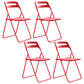 Modern Style Plastic Dining Armless Chairs Open Back Dining Side Chairs for Home Use Red 4 Piece Set Clearhalo ' kitchen&dining_furn' 'Dining Chairs' 'Dining Tables & Seating' 'dining_chair' 'furn' 'furn_dining_chair' 'Furniture' 'furniture_dining_chair' 'Kitchen & Dining Furniture' 'kitchen' 3950428