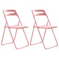 Modern Style Plastic Dining Armless Chairs Open Back Dining Side Chairs for Home Use Pink 2 Piece Set Clearhalo ' kitchen&dining_furn' 'Dining Chairs' 'Dining Tables & Seating' 'dining_chair' 'furn' 'furn_dining_chair' 'Furniture' 'furniture_dining_chair' 'Kitchen & Dining Furniture' 'kitchen' 3950430