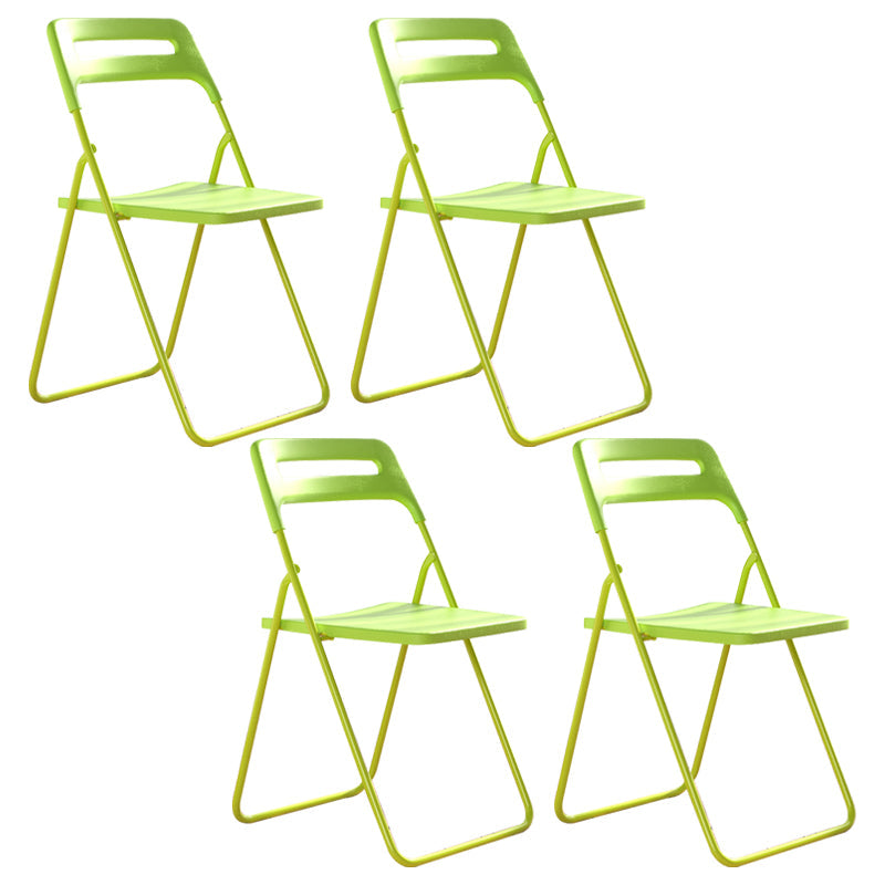 Modern Style Plastic Dining Armless Chairs Open Back Dining Side Chairs for Home Use Green 4 Piece Set Clearhalo ' kitchen&dining_furn' 'Dining Chairs' 'Dining Tables & Seating' 'dining_chair' 'furn' 'furn_dining_chair' 'Furniture' 'furniture_dining_chair' 'Kitchen & Dining Furniture' 'kitchen' 3950434