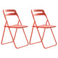 Modern Style Plastic Dining Armless Chairs Open Back Dining Side Chairs for Home Use Orange 2 Piece Set Clearhalo ' kitchen&dining_furn' 'Dining Chairs' 'Dining Tables & Seating' 'dining_chair' 'furn' 'furn_dining_chair' 'Furniture' 'furniture_dining_chair' 'Kitchen & Dining Furniture' 'kitchen' 3950436