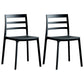 Minimalist Style Ladder Back Dining Chairs Plastic Dining Armless Chairs for Home Black 2 Piece Set Clearhalo ' kitchen&dining_furn' 'Dining Chairs' 'Dining Tables & Seating' 'dining_chair' 'furn' 'furn_dining_chair' 'Furniture' 'furniture_dining_chair' 'Kitchen & Dining Furniture' 'kitchen' 3950442