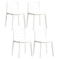 Minimalist Style Ladder Back Dining Chairs Plastic Dining Armless Chairs for Home White 4 Piece Set Clearhalo ' kitchen&dining_furn' 'Dining Chairs' 'Dining Tables & Seating' 'dining_chair' 'furn' 'furn_dining_chair' 'Furniture' 'furniture_dining_chair' 'Kitchen & Dining Furniture' 'kitchen' 3950456
