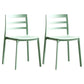 Minimalist Style Ladder Back Dining Chairs Plastic Dining Armless Chairs for Home Green 2 Piece Set Clearhalo ' kitchen&dining_furn' 'Dining Chairs' 'Dining Tables & Seating' 'dining_chair' 'furn' 'furn_dining_chair' 'Furniture' 'furniture_dining_chair' 'Kitchen & Dining Furniture' 'kitchen' 3950471