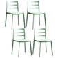 Minimalist Style Ladder Back Dining Chairs Plastic Dining Armless Chairs for Home Green 4 Piece Set Clearhalo ' kitchen&dining_furn' 'Dining Chairs' 'Dining Tables & Seating' 'dining_chair' 'furn' 'furn_dining_chair' 'Furniture' 'furniture_dining_chair' 'Kitchen & Dining Furniture' 'kitchen' 3950472