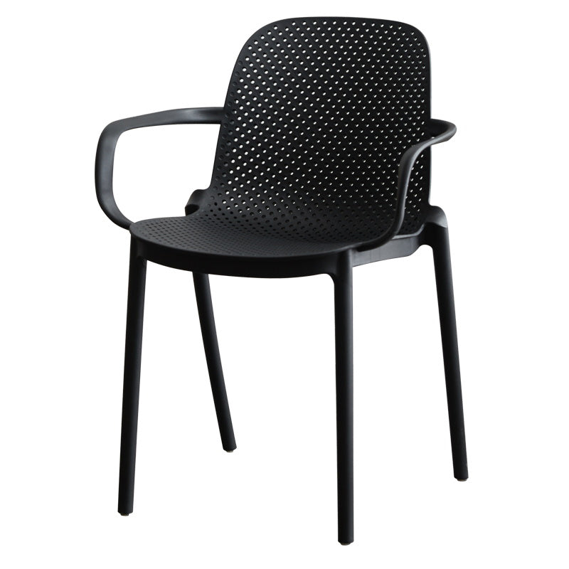 Contemporary Style Plastic Dining Armchairs Solid Back Dining SIde Chair Clearhalo ' kitchen&dining_furn' 'Dining Chairs' 'Dining Tables & Seating' 'dining_chair' 'furn' 'furn_dining_chair' 'Furniture' 'furniture_dining_chair' 'Kitchen & Dining Furniture' 'kitchen' 3950482