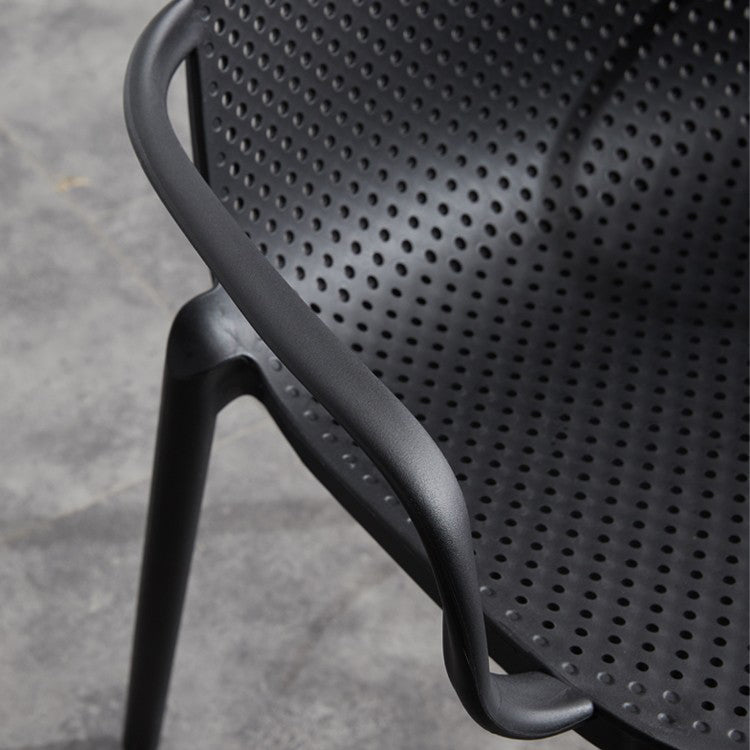 Contemporary Style Plastic Dining Armchairs Solid Back Dining SIde Chair Clearhalo ' kitchen&dining_furn' 'Dining Chairs' 'Dining Tables & Seating' 'dining_chair' 'furn' 'furn_dining_chair' 'Furniture' 'furniture_dining_chair' 'Kitchen & Dining Furniture' 'kitchen' 3950487