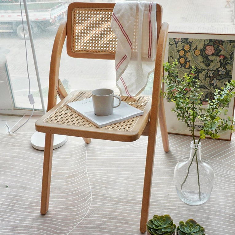 Rubberwood Contemporary Style Chair Open Back Dining Kitchen Single Chair Clearhalo ' kitchen&dining_furn' 'Dining Chairs' 'Dining Tables & Seating' 'dining_chair' 'furn' 'furn_dining_chair' 'Furniture' 'furniture_dining_chair' 'Kitchen & Dining Furniture' 'kitchen' 3950496