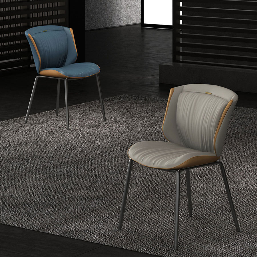 Home Side Chair Upholstered Wingback Dining Room Metal Chair (Set of 2) Clearhalo ' kitchen&dining_furn' 'Dining Chairs' 'Dining Tables & Seating' 'dining_chair' 'furn' 'furn_dining_chair' 'Furniture' 'furniture_dining_chair' 'Kitchen & Dining Furniture' 'kitchen' 3950516