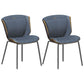 Home Side Chair Upholstered Wingback Dining Room Metal Chair (Set of 2) Blue-Brown Gray Clearhalo ' kitchen&dining_furn' 'Dining Chairs' 'Dining Tables & Seating' 'dining_chair' 'furn' 'furn_dining_chair' 'Furniture' 'furniture_dining_chair' 'Kitchen & Dining Furniture' 'kitchen' 3950528